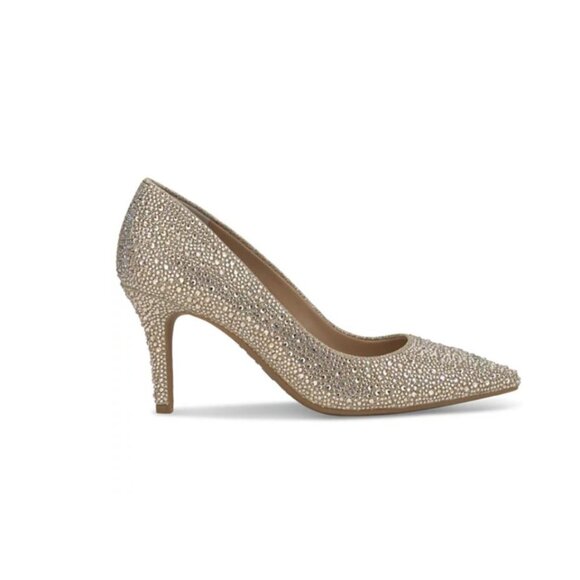 INC Zitah Rhinestone Embellished Pointed Toe Stiletto Heels Womens Size 8.5 Cham - Picture 3 of 11